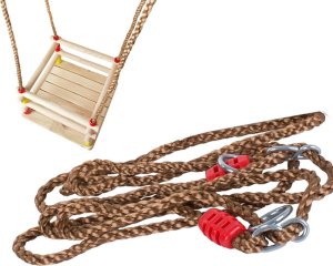 Verk Huśtawka ogrodowa dla dzieci fotel bujak barierka drewniana do ogrodu domu Huśtawka ogrodowa dla dzieci fotel bujak barierka drewniana do ogrodu domu 2