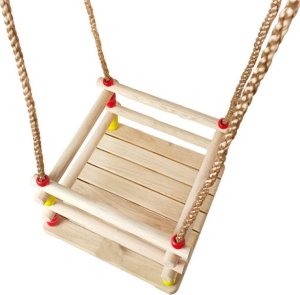 Verk Huśtawka ogrodowa dla dzieci fotel bujak barierka drewniana do ogrodu domu Huśtawka ogrodowa dla dzieci fotel bujak barierka drewniana do ogrodu domu 6