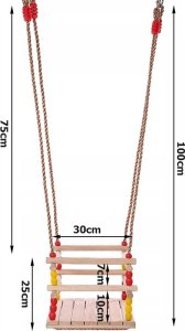 Verk Huśtawka ogrodowa dla dzieci fotel bujak barierka drewniana do ogrodu domu Huśtawka ogrodowa dla dzieci fotel bujak barierka drewniana do ogrodu domu 10
