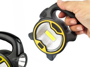 Latarka Verk Mocna lampa latarka warsztatowa led cob z uchwytem halogen na baterie Mocna lampa latarka warsztatowa led cob z uchwytem halogen na baterie 5