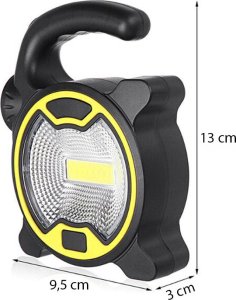 Latarka Verk Mocna lampa latarka warsztatowa led cob z uchwytem halogen na baterie Mocna lampa latarka warsztatowa led cob z uchwytem halogen na baterie 6