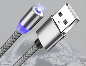 Kabel USB Verk USB-A - USB-C + microUSB + Lightning 1 m Srebrny 6