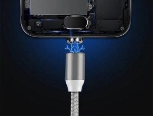 Kabel USB Verk USB-A - USB-C + microUSB + Lightning 1 m Srebrny 7