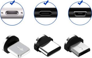 Kabel USB Verk Kabel magnetyczny przwód do ładowania 3w1 micro typ-c usb lightning 1m Kabel magnetyczny przwód do ładowania 3w1 micro typ-c usb lightning 1m 6