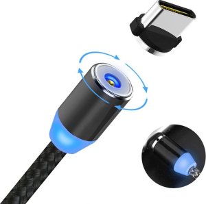 Kabel USB Verk Kabel magnetyczny przwód do ładowania 3w1 micro typ-c usb lightning 1m Kabel magnetyczny przwód do ładowania 3w1 micro typ-c usb lightning 1m 8