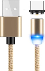 Kabel USB Verk USB-A - USB-C + microUSB + Lightning 1 m Złoty 2