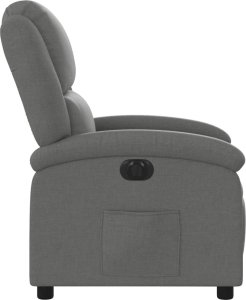 vidaXL Elektryczny fotel rozkładany, ciemnoszary, obity tkaniną 10