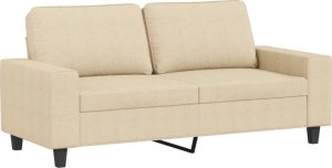 vidaXL 2-cz. komplet wypoczynkowy, kremowy, obity tkaniną 4