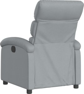 vidaXL Elektryczny fotel rozkładany, jasnoszary, obity tkaniną 5