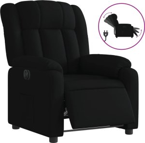 vidaXL Elektryczny fotel rozkładany, czarny, obity tkaniną 2