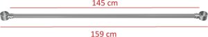 UnderFit Drążek prosty z obejmami do zestawów street workout UNDERFIT 145 cm 2