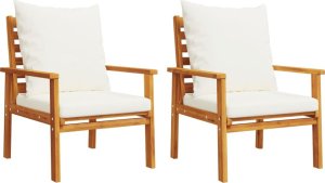 vidaXL 5-cz. zestaw wypoczynkowy do ogrodu, z poduszkami, lita akacja 4