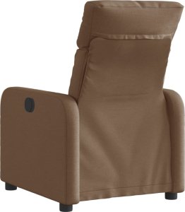 vidaXL Elektryczny fotel rozkładany, brązowy, obity tkaniną 5