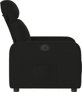 vidaXL Elektryczny fotel rozkładany, czarny, obity tkaniną 10