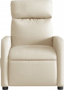 vidaXL Elektryczny fotel rozkładany, kremowy, obity tkaniną 9
