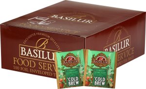 Basilur Basilur COLD BREW STRAWBERRY CUCUMBER MINT HORECA herbata owocowa bez kofeiny truskawka mięta ogórek - w kopertach 100 x 2 g 1