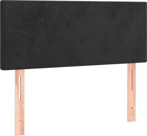 vidaXL Łóżko kontynentalne z materacem i LED, czarne, 120x190 cm 8