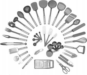 ATL AG949A Przybory kuchenne zestaw 40szt     szary 2