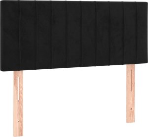 vidaXL Łóżko kontynentalne z materacem i LED, czarne, 120x190 cm 9