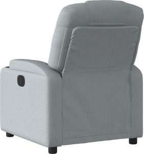 vidaXL Elektryczny fotel rozkładany, jasnoszary, obity tkaniną 5