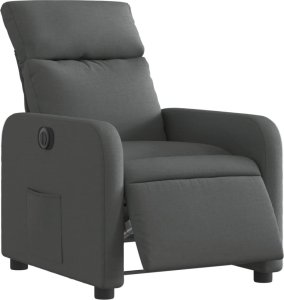 vidaXL Elektryczny fotel rozkładany, ciemnoszary, obity tkaniną 3