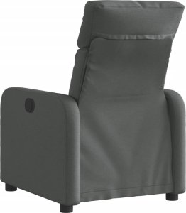vidaXL Elektryczny fotel rozkładany, ciemnoszary, obity tkaniną 5