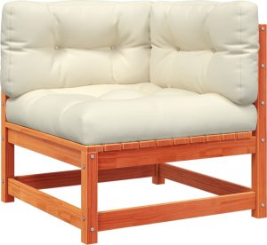 vidaXL 5-cz. zestaw mebli ogrodowych z poduszkami, woskowy brąz, sosna 5