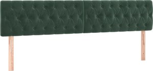 vidaXL Łóżko kontynentalne z materacem i LED, ciemna zieleń, 120x190cm 8