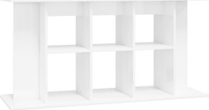 vidaXL Szafka pod akwarium, biała na wysoki połysk, 120x40x60 cm 2