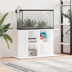 vidaXL Szafka pod akwarium, biała na wysoki połysk, 100x40x60 cm 1