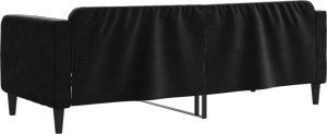 vidaXL Sofa z funkcją spania, czarna, 80x200 cm, obita aksamitem 5