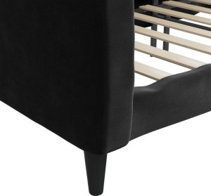 vidaXL Sofa z funkcją spania, czarna, 80x200 cm, obita aksamitem 6