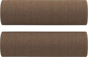 vidaXL 2-osobowa sofa z poduszkami, brązowa, 140 cm, tkanina 5