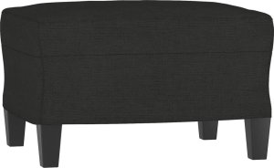 vidaXL Fotel z podnóżkiem, czarny, 60 cm, obity tkaniną 5