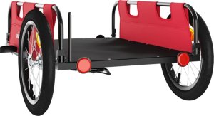 vidaXL Przyczepka rowerowa, czerwona, tkanina Oxford i żelazo 7