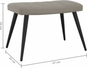 vidaXL Fotel z podnóżkiem, jasnoszary, obity aksamitem 12