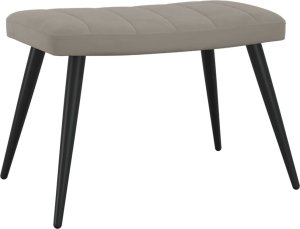 vidaXL Fotel z podnóżkiem, jasnoszary, obity aksamitem 7