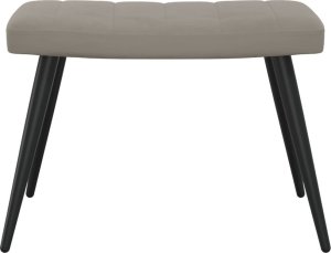 vidaXL Fotel z podnóżkiem, jasnoszary, obity aksamitem 8