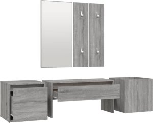 vidaXL Zestaw mebli do przedpokoju, szary dąb sonoma 5