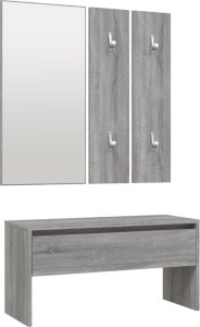 vidaXL Zestaw mebli do przedpokoju, szary dąb sonoma 6