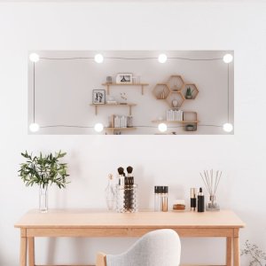 Lustro vidaXL Lustro ścienne z LED, 40x100 cm, szklane, prostokątne 1