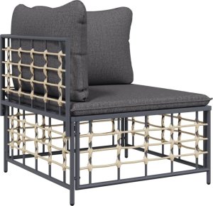 vidaXL Narożne moduły sofy z poduszkami, 2 szt., polirattan 4