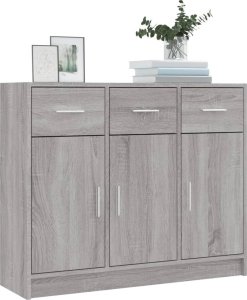 vidaXL Szafka, szary dąb sonoma, 91x28x75 cm 3