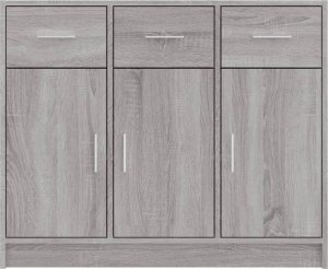 vidaXL Szafka, szary dąb sonoma, 91x28x75 cm 5