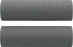 vidaXL 2-osobowa sofa z poduszkami, ciemnoszara, 140 cm, tkanina 5