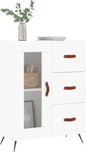vidaXL Szafka, biała, 69,5x34x90 cm, materiał drewnopochodny 3