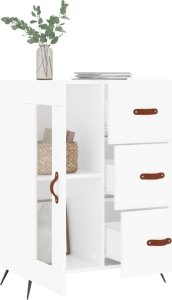 vidaXL Szafka, biała, 69,5x34x90 cm, materiał drewnopochodny 4