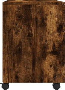 vidaXL Szafka na dokumenty, na kółkach, przydymiony dąb, 45x38x54 cm 5