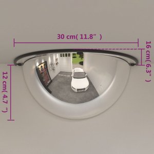 vidaXL Sferyczne lustra drogowe, 1/4 kuli, 2 szt., 30 cm, akryl 8