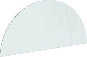 vidaXL Panel kominkowy, szklany, półokrągły, 1200x500 mm 2